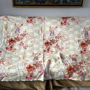 VINTAGE Nataraj Handwoven Throw / Coverlet – Floral Textile